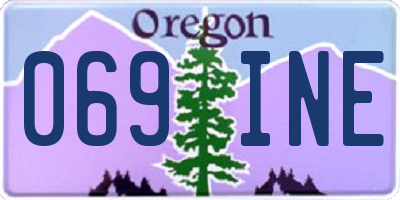 OR license plate 069INE