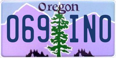 OR license plate 069INO