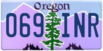 OR license plate 069INR