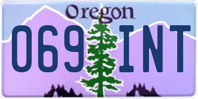 OR license plate 069INT