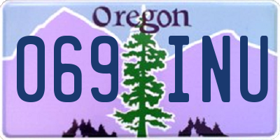 OR license plate 069INU