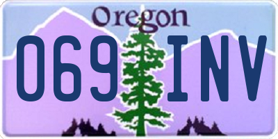OR license plate 069INV