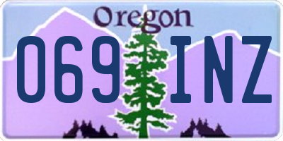 OR license plate 069INZ
