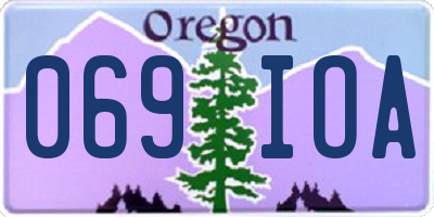 OR license plate 069IOA