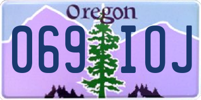 OR license plate 069IOJ