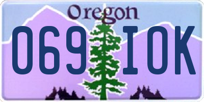 OR license plate 069IOK