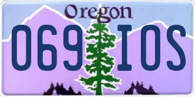 OR license plate 069IOS