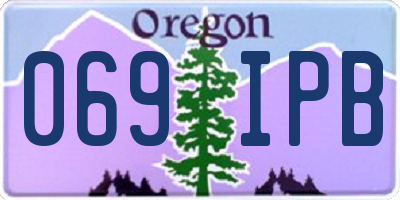 OR license plate 069IPB