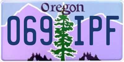 OR license plate 069IPF