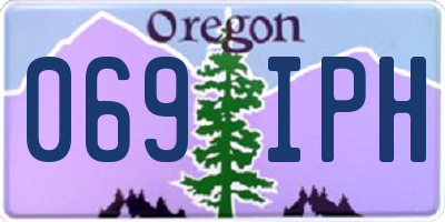 OR license plate 069IPH