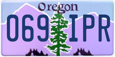 OR license plate 069IPR
