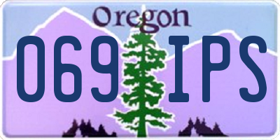 OR license plate 069IPS