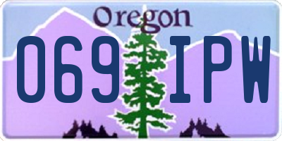 OR license plate 069IPW