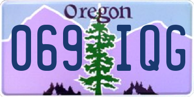 OR license plate 069IQG