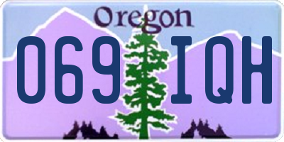 OR license plate 069IQH