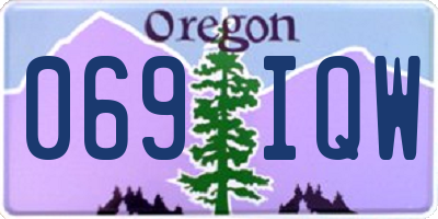 OR license plate 069IQW