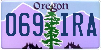 OR license plate 069IRA