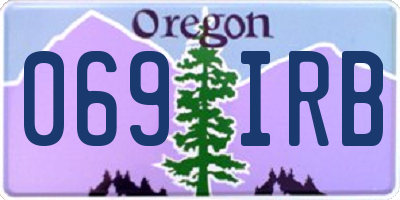 OR license plate 069IRB
