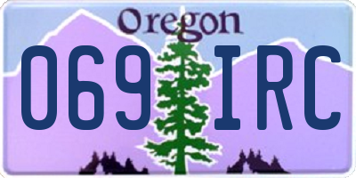 OR license plate 069IRC