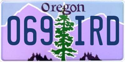 OR license plate 069IRD