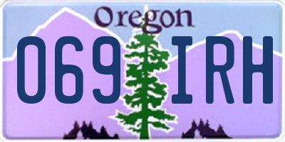 OR license plate 069IRH
