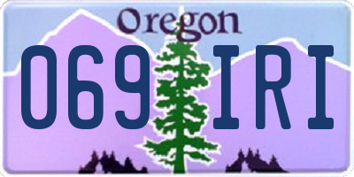 OR license plate 069IRI