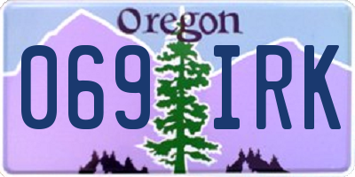 OR license plate 069IRK