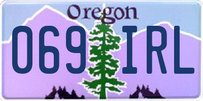 OR license plate 069IRL