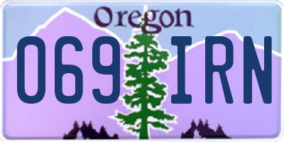 OR license plate 069IRN