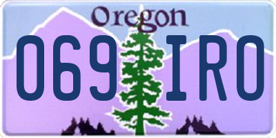 OR license plate 069IRO