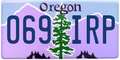 OR license plate 069IRP
