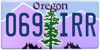 OR license plate 069IRR
