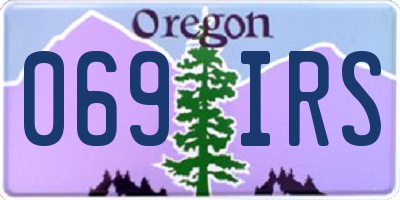 OR license plate 069IRS