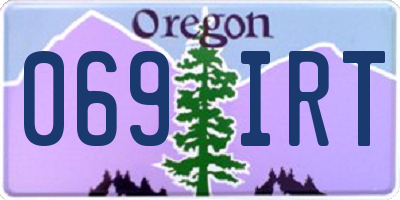 OR license plate 069IRT