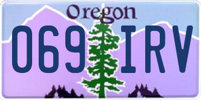 OR license plate 069IRV