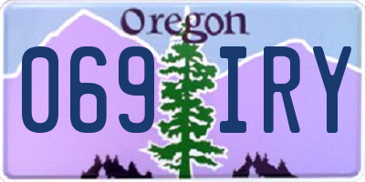 OR license plate 069IRY