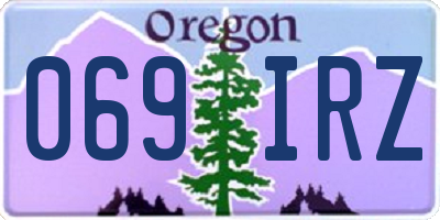 OR license plate 069IRZ