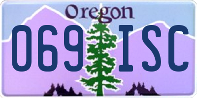 OR license plate 069ISC