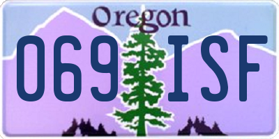 OR license plate 069ISF