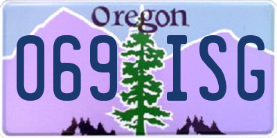 OR license plate 069ISG