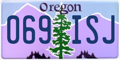 OR license plate 069ISJ