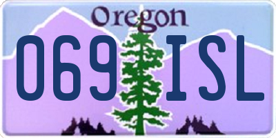 OR license plate 069ISL