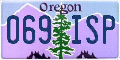 OR license plate 069ISP