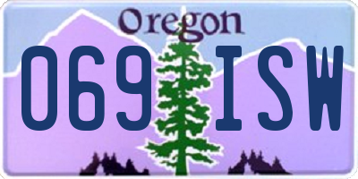 OR license plate 069ISW