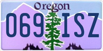 OR license plate 069ISZ