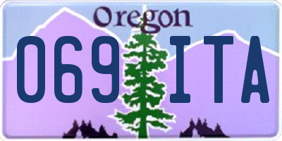 OR license plate 069ITA