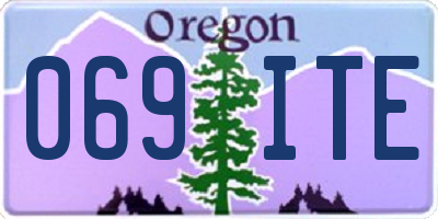 OR license plate 069ITE