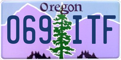 OR license plate 069ITF