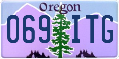 OR license plate 069ITG