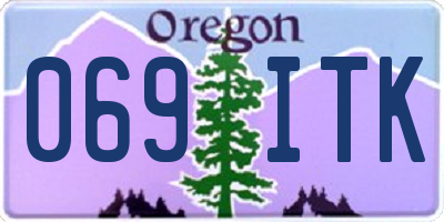 OR license plate 069ITK